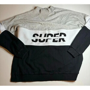 Superdry Sport Women's Pusher Crew Pullover Sweatshirt Size 10